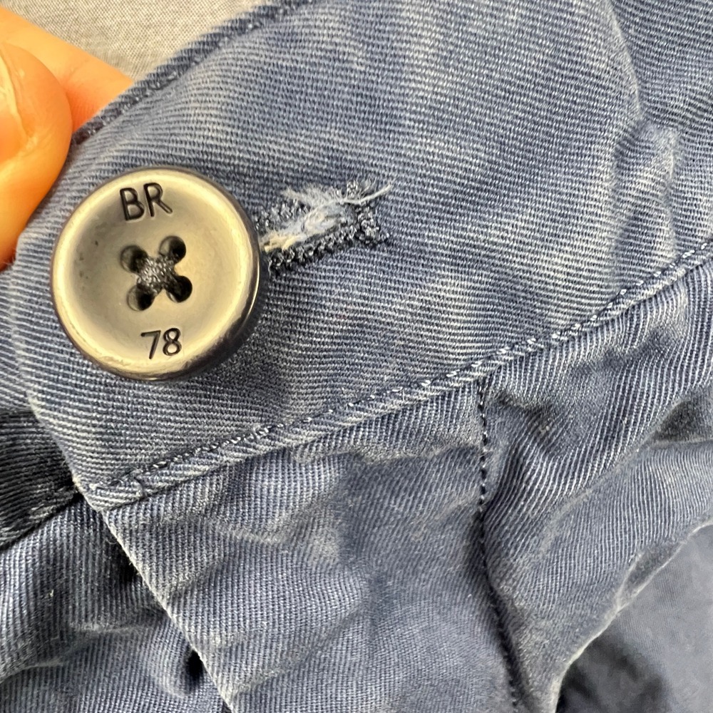 Banana Republic Emerson Shorts Mens 33 Blue Chino Cotton Casual Prep Summer - Picture 14 of 14